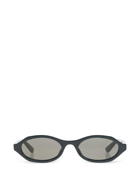 Alexander McQueen oval-frame sunglasses - Green - zdjęcie produktu nr 1
