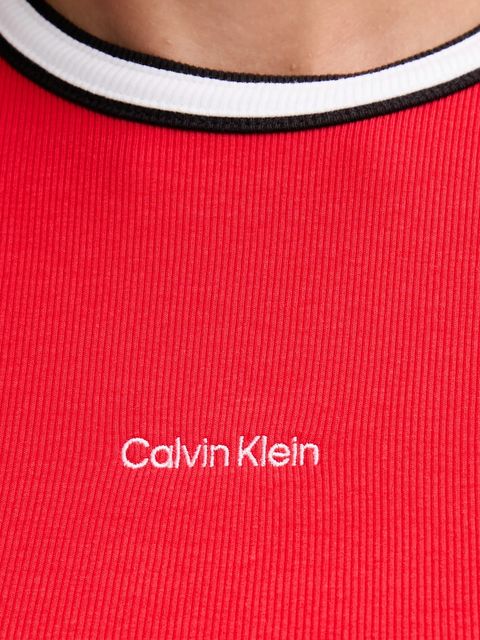 Calvin Klein Jeans t-shirt damski kolor czerwony LV047D201G