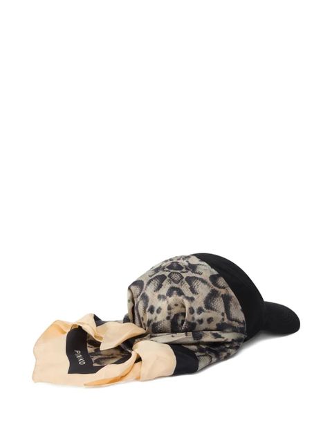 PINKO animal-print scarf baseball cap - Black - zdjęcie produktu nr 2