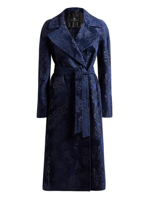 ETRO chenille Jacquard floral coat - Blue - zdjęcie produktu nr 1