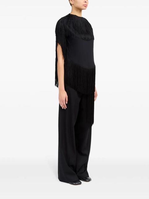 MM6 Maison Margiela fringed top - Black