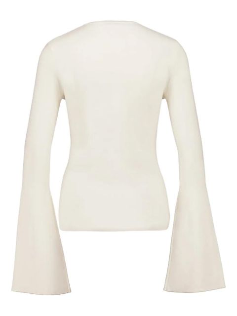 Gabriela Hearst Mason bell-sleeve top - Neutrals