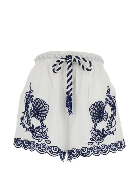 FARM Rio logo-embroidered short - White - zdjęcie produktu nr 1