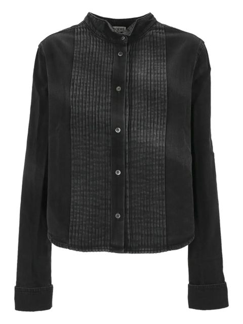 LOEWE pleated denim shirt - Black - zdjęcie produktu nr 1