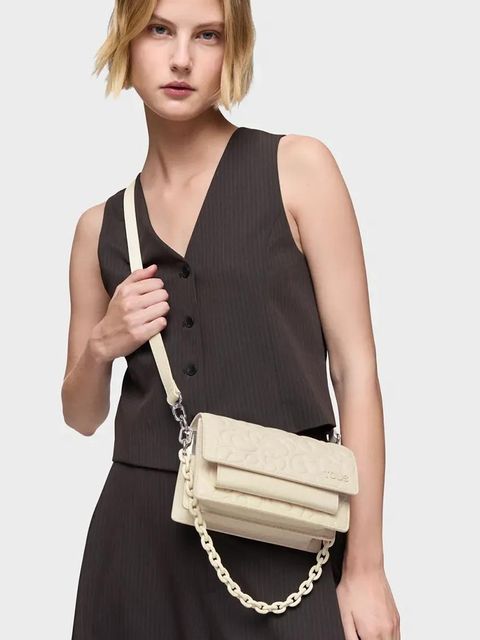 Tous torebka skórzana GRETA kolor beżowy 2002204701 - zdjęcie produktu nr 2