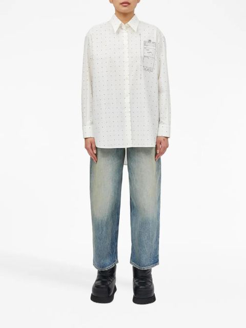 MM6 Maison Margiela polka dot-print cotton shirt - White - zdjęcie produktu nr 2