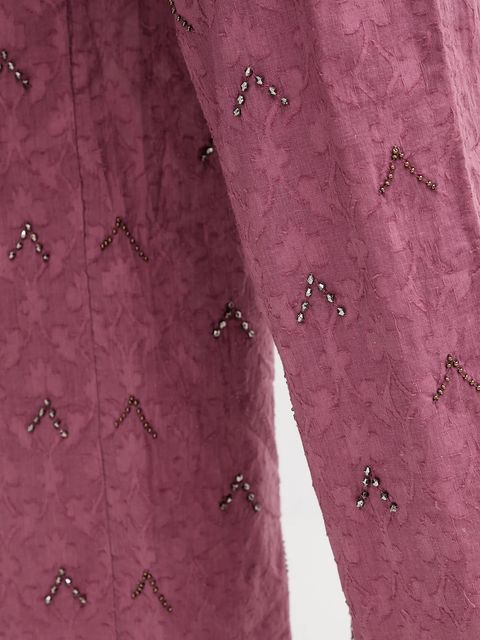 Hoss Intropia spodnie damskie kolor różowy proste high waist 6542822