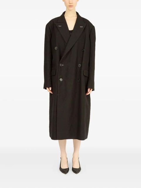 Maison Margiela four-stich coat - Black