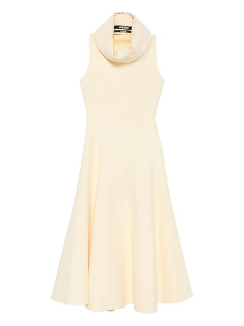 Jacquemus cowl-neck sleeveless dress - Yellow