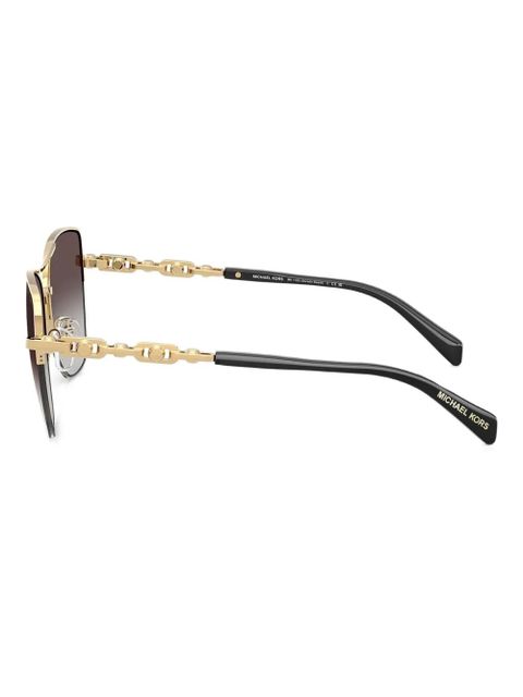 Michael Kors chain-link metal sunglasses - Gold