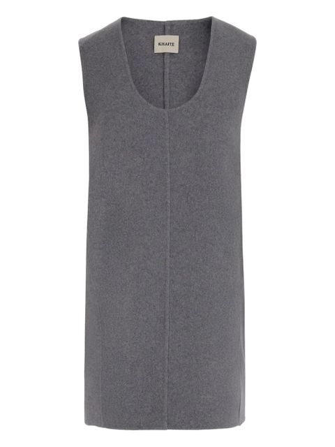 KHAITE wool sleeveless dress - Grey - zdjęcie produktu nr 1