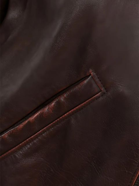 Prada printed leather jacket - Brown