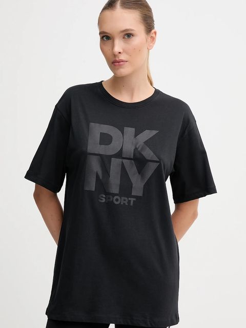 Dkny t-shirt bawełniany damski kolor czarny DP5T1470 - zdjęcie produktu nr 1