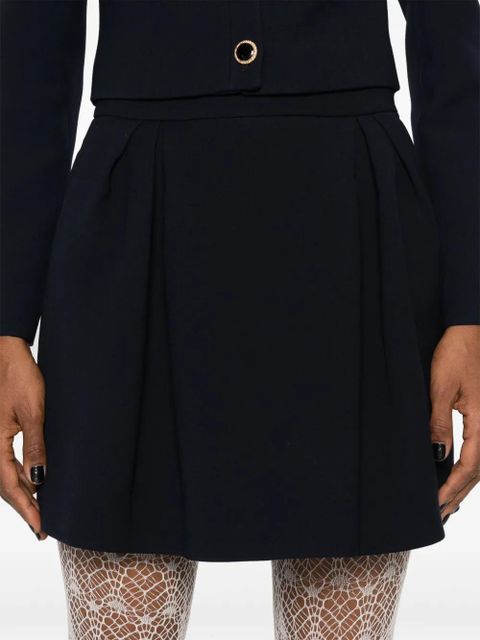 Alessandra Rich virgin-wool mini skirt - Blue