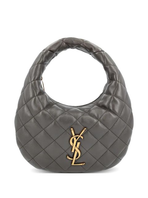 Saint Laurent Icarino quilted logo handbag - Grey - zdjęcie produktu nr 1