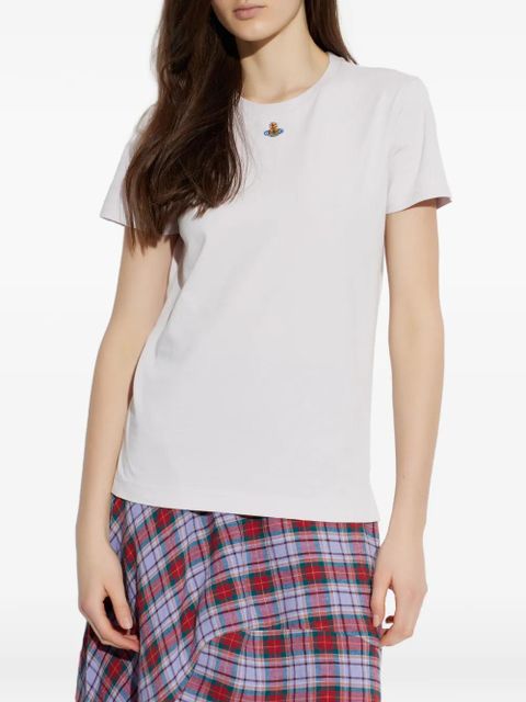 Vivienne Westwood Orb-embroidered T-shirt - Purple