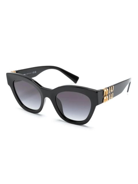 Miu Miu Eyewear logo-lettering 01YS sunglasses - Black - zdjęcie produktu nr 2