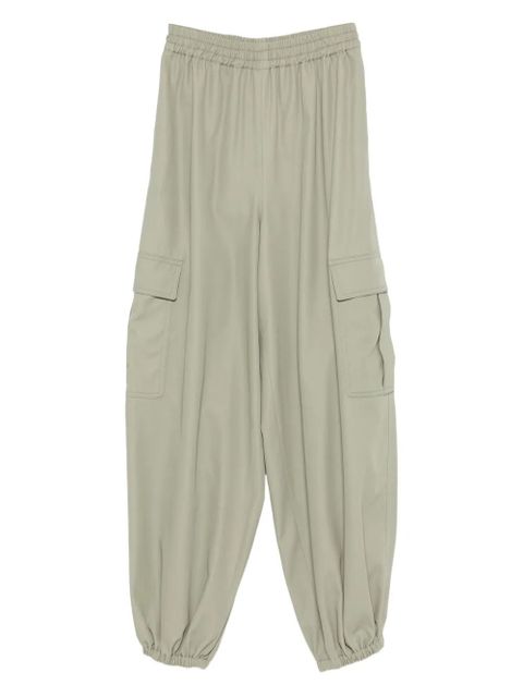 Max Mara elasticated-hem loose trousers - Green - zdjęcie produktu nr 1
