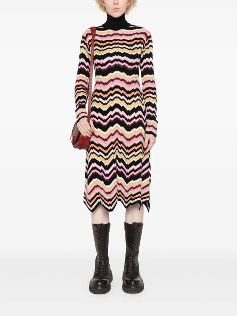 Missoni zigzag-detail midi dress - Black - zdjęcie produktu nr 2