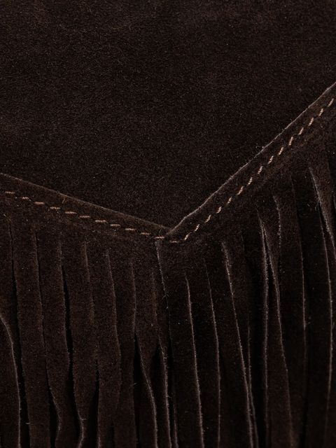 Answear.LAB torebka zamszowa kolor brązowy