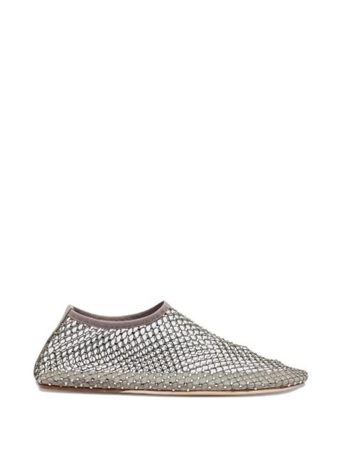 Christopher Esber Minette crystal-embellished ballet flats - Grey - zdjęcie produktu nr 1