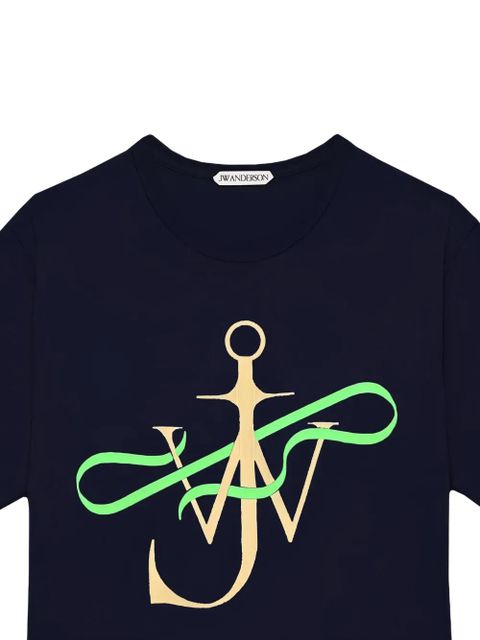 JW Anderson anchor-motif cotton T-shirt - Blue - zdjęcie produktu nr 2