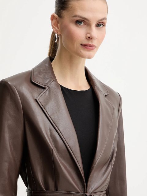 Marciano by Guess marynarka GLADYS kolor brązowy 5BGN04 7389A