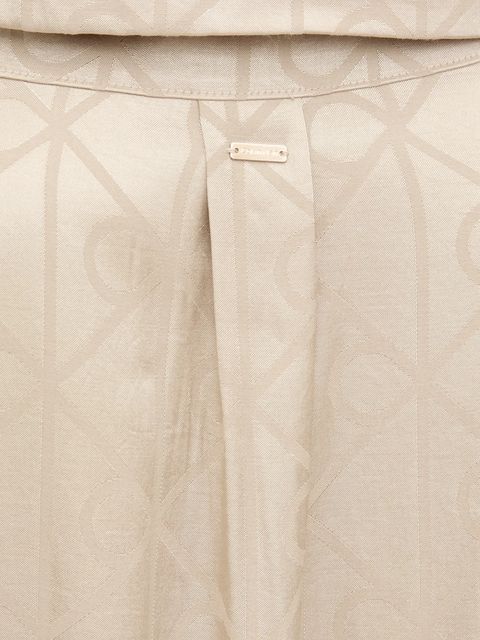 Calvin Klein Underwear piżama damska kolor beżowy satynowa LV00QS7574