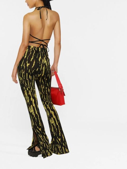 AMBUSH jacquard-pattern strapless top - Black