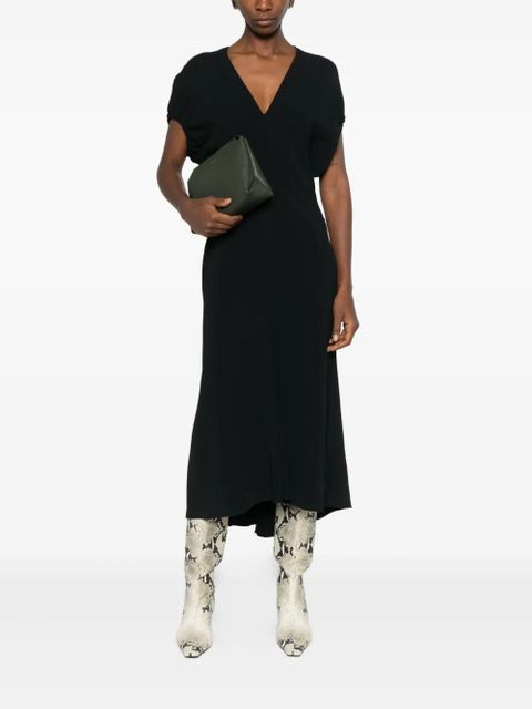 Victoria Beckham Edith v-neck midi dress - Black - zdjęcie produktu nr 2