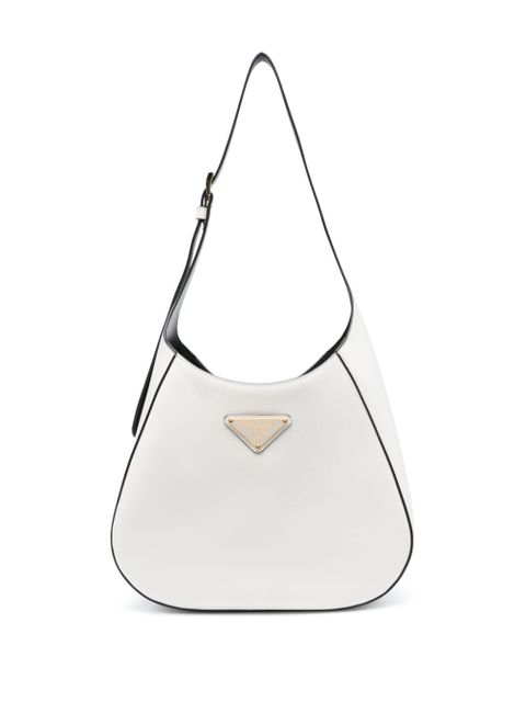 Prada triangle-logo leather shoulder bag - White - zdjęcie produktu nr 1