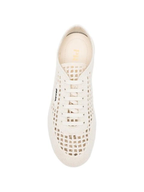 Prada Collapse woven low-top sneakers - Neutrals