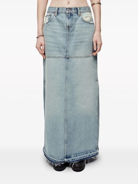 RE/DONE side-slit denim maxi skirt - Blue