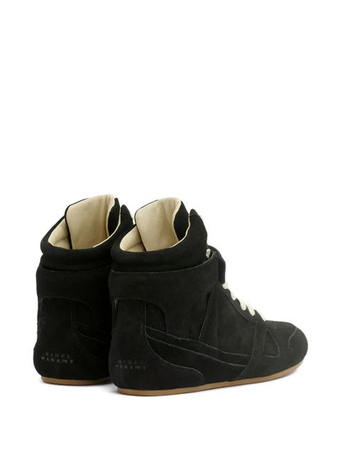 ISABEL MARANT Senny high leather sneakers - Black - zdjęcie produktu nr 2