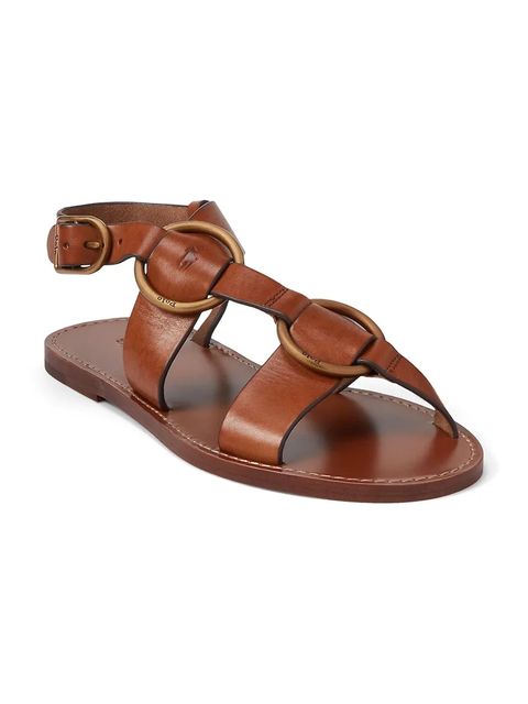Polo Ralph Lauren sandały skórzane Plo Rng Sandal damskie kolor brązowy 818923266001 - zdjęcie produktu nr 2