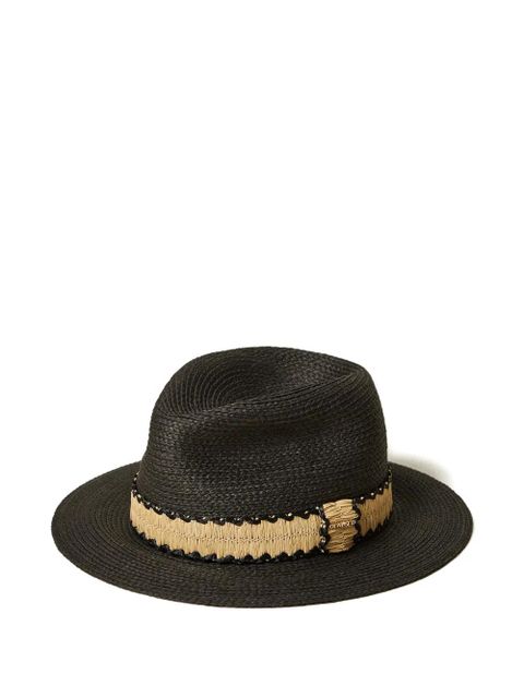 TWINSET woven feodora hat - Black - zdjęcie produktu nr 1