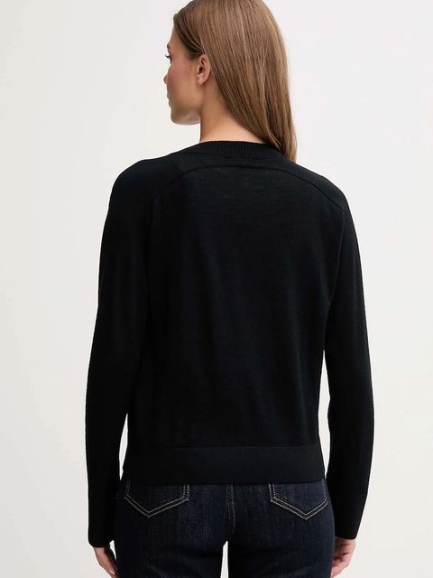 United Colors of Benetton kardigan wełniany damski kolor czarny lekki 11AHD604R