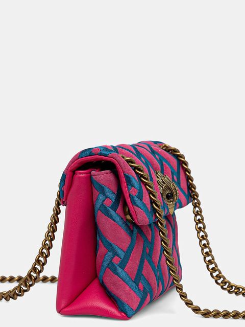 Kurt Geiger London torebka skórzana MINI KENSINGTON kolor różowy 5017657219