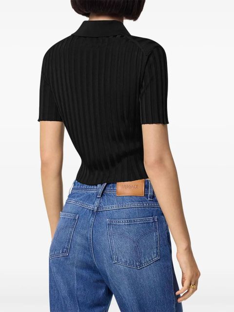 Versace button-up knitted shirt - Black