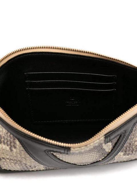 Valentino Garavani Viva Superstar leather clutch bag - Neutrals