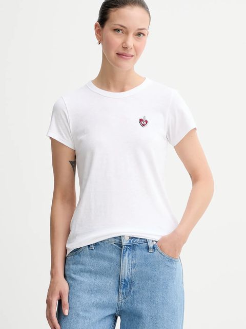 Rag & Bone t-shirt bawełniany damski kolor biały RE7D25FT3SW - zdjęcie produktu nr 1