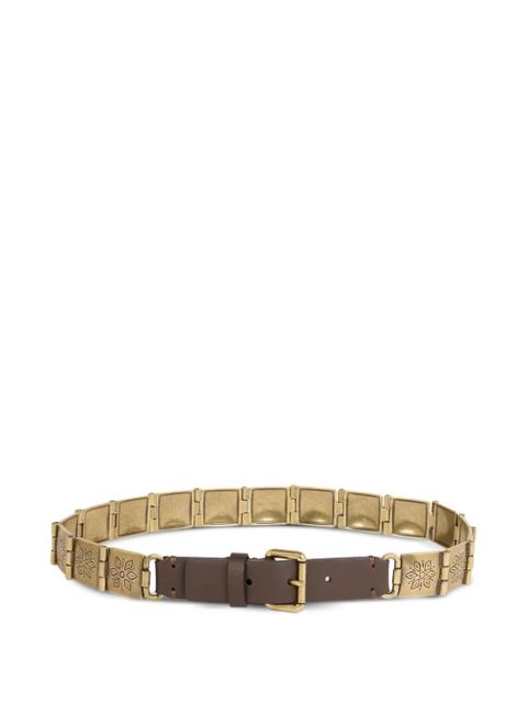 ETRO engraved-metal leather belt - Gold - zdjęcie produktu nr 1