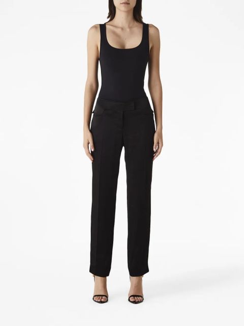TOM FORD pressed-crease tapered-leg trousers - Black - zdjęcie produktu nr 2