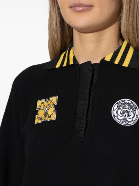 Off-White appliquéd collared dress - Black