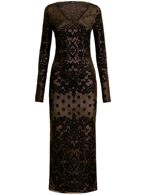 ETRO paisley velvet dress - Black - zdjęcie produktu nr 1