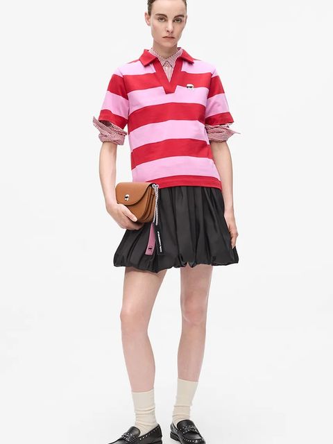 Karl Lagerfeld spódnica kolor czarny mini rozkloszowana A4W12025