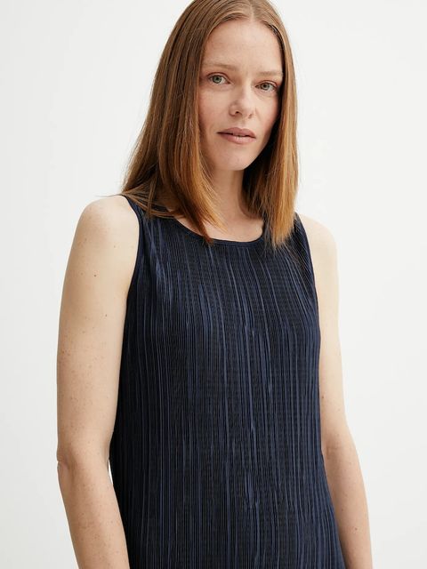 Calvin Klein sukienka kolor granatowy midi prosta LV044A211G