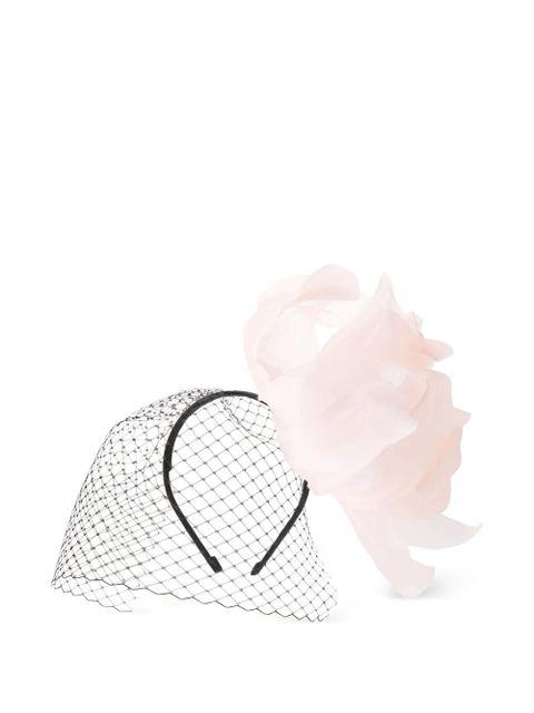 Maison Michel floral-appliqué headband - Black - zdjęcie produktu nr 1