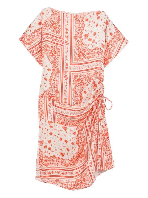 FENDI patterned-jacquard drawstring midi dress - Neutrals - zdjęcie produktu nr 1