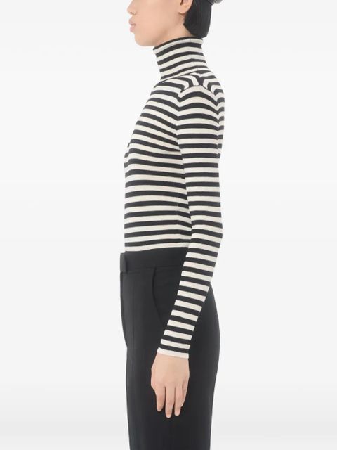 Valentino Garavani striped logo-detail sweater - White